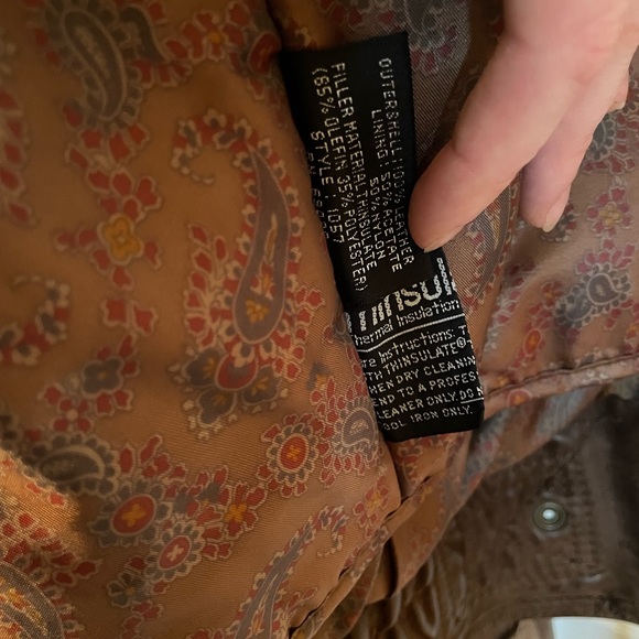 SOLD VTG Adventure Bound Thinsulate 3M Lined Brown Leather Jacket, 1980s - Picture 12 of 16